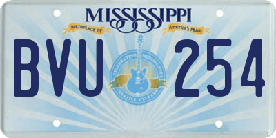 MS license plate BVU254
