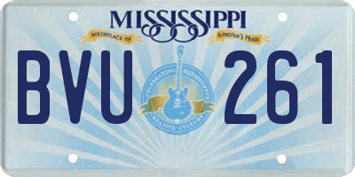 MS license plate BVU261