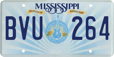 MS license plate BVU264