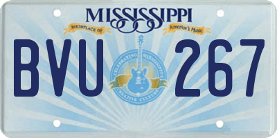 MS license plate BVU267