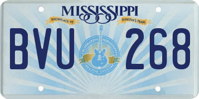 MS license plate BVU268