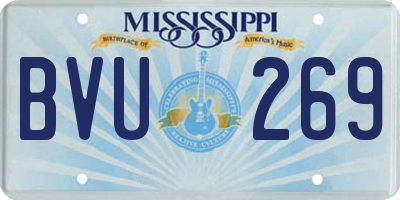 MS license plate BVU269