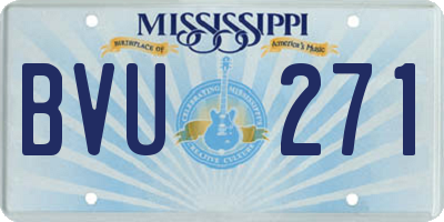 MS license plate BVU271