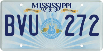 MS license plate BVU272