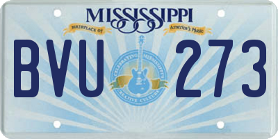 MS license plate BVU273