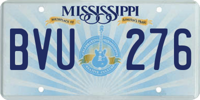 MS license plate BVU276
