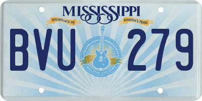 MS license plate BVU279