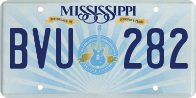 MS license plate BVU282