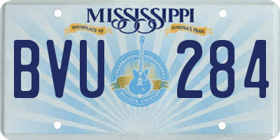 MS license plate BVU284