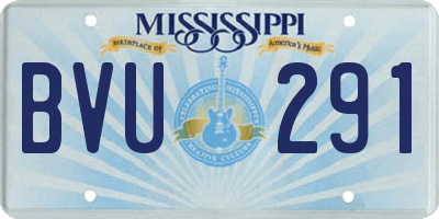 MS license plate BVU291