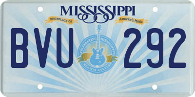 MS license plate BVU292