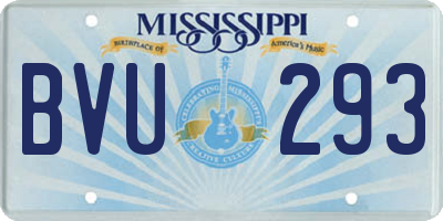 MS license plate BVU293