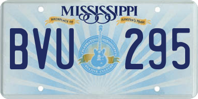 MS license plate BVU295