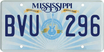 MS license plate BVU296