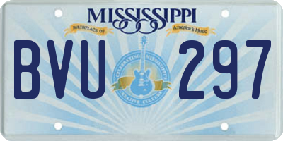MS license plate BVU297