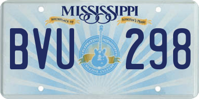 MS license plate BVU298