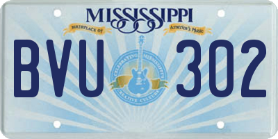 MS license plate BVU302