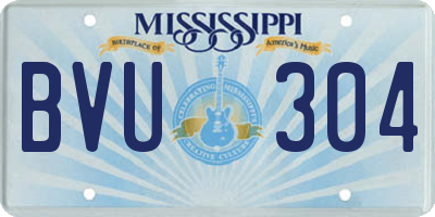 MS license plate BVU304
