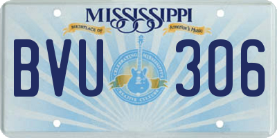 MS license plate BVU306