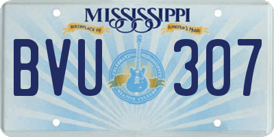 MS license plate BVU307