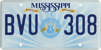 MS license plate BVU308