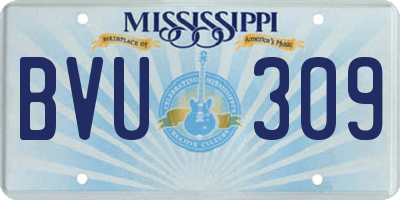 MS license plate BVU309