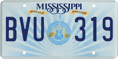 MS license plate BVU319