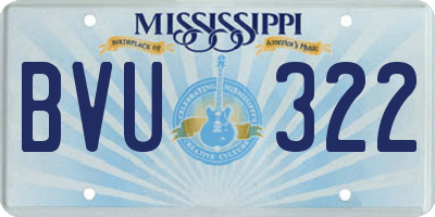 MS license plate BVU322