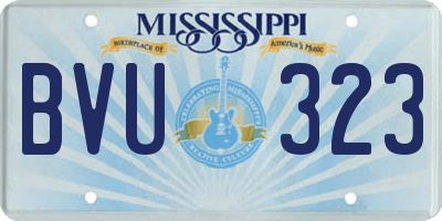 MS license plate BVU323