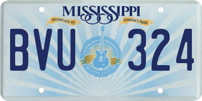 MS license plate BVU324