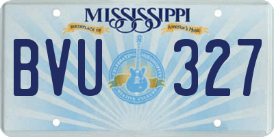 MS license plate BVU327