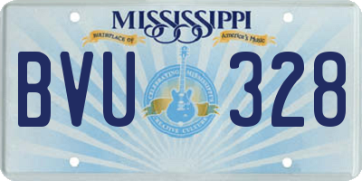 MS license plate BVU328