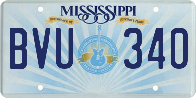 MS license plate BVU340