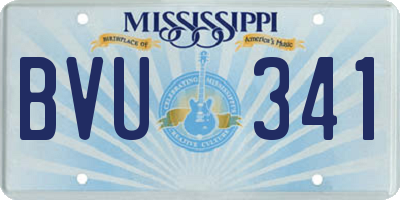 MS license plate BVU341