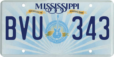 MS license plate BVU343