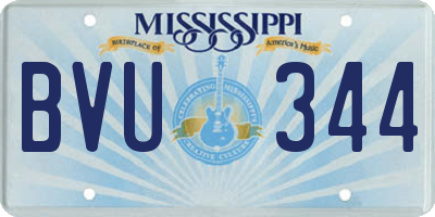 MS license plate BVU344