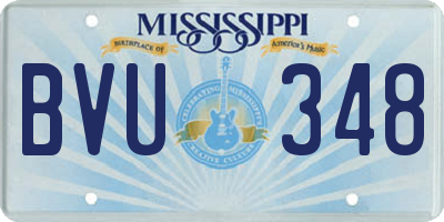 MS license plate BVU348