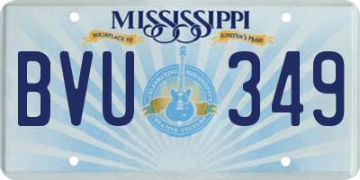 MS license plate BVU349