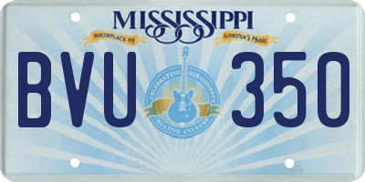 MS license plate BVU350