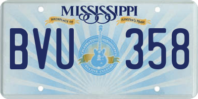 MS license plate BVU358