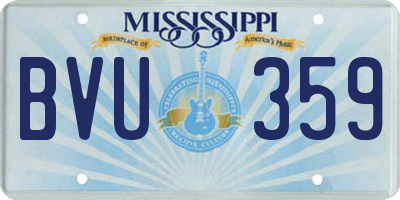 MS license plate BVU359