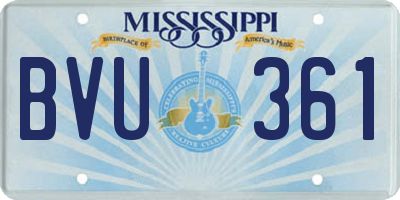 MS license plate BVU361