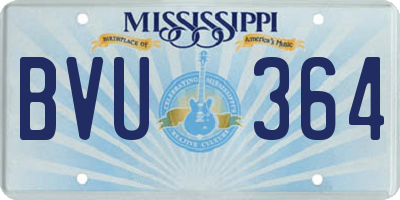 MS license plate BVU364