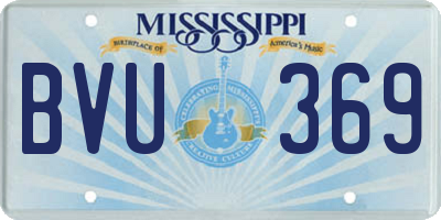 MS license plate BVU369
