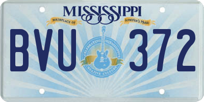 MS license plate BVU372