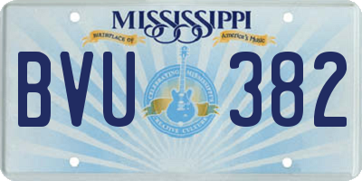 MS license plate BVU382