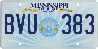 MS license plate BVU383