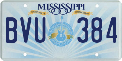 MS license plate BVU384