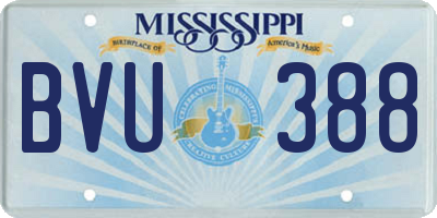 MS license plate BVU388