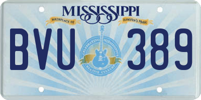 MS license plate BVU389